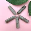 Cristal natural ágata transfronteiriço 8*32mm coluna hexagonal pingente ponta única bala pedra de energia yoga ornamentos de pedra nua