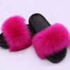 Chinelo de pele de raposa sintética quente de venda no exterior AliExpress chinelos de pele femininos chinelos de casa de pele artificial