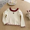Camiseta de manga longa para meninas Ningli, nova coleção de outono, top de outono estiloso para bebês, roupa infantil casual e versátil