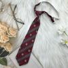 Corbata de rayas con corona de la marca H original, para amantes desaparecidos, misma pajarita JK, color vino tinto, verde oscuro, traje de estudiante, uniforme