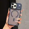 Adecuado para iPhone 18 Pro Max, funda magnética para teléfono con sensación de piel, cubierta protectora anti-caídas de alta calidad, semitransparente mate para Apple 17