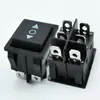 Interruptor de Barco Kcd4 de 6 Pines y 3 Velocidades Doble Tarjeta 16A 250V Interruptor Basculante de Encendido Flecha Roja/Negra
