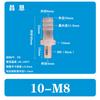 Conector Roscado Externo Reto com Espigão Resistente a Alta Temperatura e Corrosão de Plástico PP 10-M8 Conector de Tubo Reto com Rosca Externa M5M6 M10