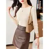 Procesamiento OEM ropa de mujer 2026 nueva moda otoño e invierno elegante top de punto elegante de punto con hombros descubiertos de manga larga