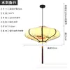 Lustre Pendente Disco Voador Tecido Lanterna Decorativa Lanterna Sala de Estar Sala de Jantar Estilo Chinês Móveis de Restaurante Pintados à Mão Chinês E27