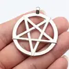 51X44Mm 13.55g Multicolor Artículo de Venta Caliente de Comercio Exterior Colgante de Sol, Luna, Estrellas Pentagrama Invertido
