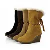 Botas de Nieve de Cuña Medias Altas Big Corner Board Hongyun Otoño/Invierno 2017 Nuevas JGB2017N73015