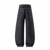 Yidao Vintage Outono 2026 Novos Jeans Americanos Retrô de Sarja Crua com Perna Curva Unissex Calças Casuais Largas Soltas