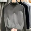 Suéter de gola alta de outono e inverno transfronteiriço, suéter masculino da moda, solto e quente, suéter de base espessada para adolescentes