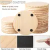 Color Madera Natural Madera Maciza Posavasos Logo Grabado Cuadrado Redondo Amor Posavasos de Madera Hogar Posavasos de Madera
