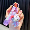 Llavero Kuromi Electroplateado UV Colgante Suave de Goma para Mochila Pequeño Regalo para Parejas Figura de Máquina Expendedora Pequeño Regalo al por Mayor