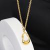 Collar de lujo con diseño de moda simple y geométrico de estilo coreano, de acero de titanio y oro de 18 quilates, con nicho ligero, elegante cadena de clavícula para mujer.