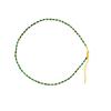 Verano Nuevo Exquisito Malaquita Collar Pequeño de Cuentas Doradas Lujo Ligero Simple Combinable Cadena de Clavícula de Cuentas Francesas