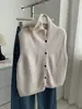 Colete de tricô com capuz em camadas estilo coreano casual chique para outono para mulheres, 26 cardigans suéter jaqueta da moda versátil outono-inverno