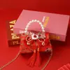 Bolsa Pequeña Roja de Año Nuevo Celebridad de Internet Bolso Cruzado de Princesa Pequeño Fragante Moda Estilo Extranjero Bolsa Linda de Niña Venta al por Mayor