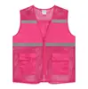 Chaleco Reflectante Personalizado Ropa de Trabajo con Logo Impreso para Ciclismo Nocturno al Aire Libre Seguridad Vial Ropa de Trabajo Chaleco de Conducción Jinete