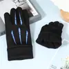 Guantes Gruesos Cálidos de Moda Otoño e Invierno con Cinco Garras para Hombres y Mujeres Guantes a Prueba de Frío con Pantalla Táctil de Cinco Dedos para Exteriores Ciclismo