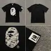Marca da moda atacado transfronteiriço para comércio exterior Amazon: camiseta de manga curta tubarão de alta resistência, camiseta cabeça de macaco BAPE