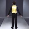 Traje pequeño de chaleco para niño, guapo traje de niño británico, disfraz de pasarela para actuación de piano, vestido de pequeño anfitrión