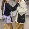 Bolsa para botella de agua de deportes al aire libre transfronteriza, ligera y elegante, bolso de hombro con bloques de color, bolso cruzado casual multifuncional para teléfono de senderismo