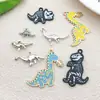 Aleación con Goteo de Aceite Animales de Dibujos Animados Dinosaurio Colgante DIY Collar Pendiente Llavero Accesorio de Joyería Kit de Materiales