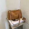 Bolso tipo almohada simple de felpa y gamuza europeo y americano, bolso de hombro individual de gran capacidad casual Ins, bolso de mano de diseño retro simple