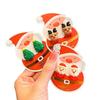 Nuevos clips para orejas de Navidad para niños, lindo diseño de reno y alce, aretes versátiles para niñas sin perforaciones, aretes de dibujos animados.