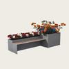 Caja de flores de hierro forjado de acero inoxidable para exteriores departamento de ventas macizo de flores municipal plaza comercial jardinera para árboles valla macetero
