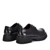 Sapatos de couro estilo coreano para primavera, bico grande, vestido social, couro, sola grossa, calçados casuais da moda britânica para homens
