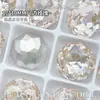 Diamantes para Manicura de Corte Rosa Octogonal, Brillantes Multifacéticos Rose Millennium K9 Vidrio de Alta Calidad Base Puntiaguda Joyería Especial para Manicura