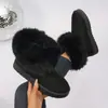 Sapatos de algodão médio-quentes raposa atacado botas de neve femininas cano baixo mais veludo sapatos femininos botas de algodão fabricante tamanho grande peludo inverno