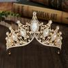 Tiara de noiva transfronteiriça estilo europeu e americano, coroa de liga atmosférica de luxo, acessórios para vestido de princesa para festa