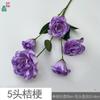 Cinco Platycodon grandiflorum, tres flores y dos capullos, camelia, arreglo floral de boda, flor artificial, accesorios de fotografía de escenario de hotel, flor artificial