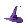 Sombrero de Bruja Plisado Negro de Halloween Fiesta Harry Potter Sombrero de Mago Baile de Graduación Sombrero de Bruja Puntiagudo de Mago