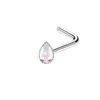 Venta caliente europea y americana luna Sol diamante clavo de nariz varilla en forma de L cruzada joyería de perforación transfronteriza venta al por mayor en línea