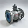 Válvula de bola Yucheng Q41F-16C, para agua, vapor y productos petrolíferos, fabricada en acero al carbono con un sello flotante de PTFE, que presenta un sello suave y duro, y un diseño con bridas para aplicaciones de alta temperatura