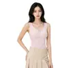 Chaleco térmico de Lyocell para mujer de otoño e invierno, cuello en V, sin costuras, control de abdomen, modelador corporal, ropa interior sin mangas, top de capa base, 270g