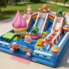 Castillo Inflable Grande para Niños Interior Exterior Tobogán Castillo Hinchable Tobogán Parque Infantil Castillo de Juego Inflable para Exteriores para Niños