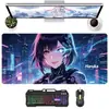 Tapete de Mouse Grande Personalizado com Design de Desenho Animado Anime, Tapete para Teclado de Computador, Tapete de Mesa Dedicado para Gaming E-Sports FPS