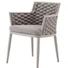 Silla de Exterior Balcón Ocio Silla de Ratán Patio Silla de Comedor Exterior Terraza de Hotel Exterior Silla con Cordón Patio Silla de Ratán Protección Solar