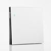 Interruptor de enchufe de vidrio templado con sensación de piel blanca, panel de cinco orificios esmerilado oculto para el hogar, interruptor de enchufe 86, venta al por mayor