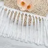 Renda com Franja de Linha de Algodão em Estoque do Fabricante Cortina de Sofá Renda com Franja de Borla Nós Acessórios para Vestuário Borla Nós