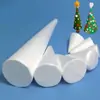 Venta al por mayor Navidad Hecho a mano DIY Conos de Espuma Poliestireno Material Blanco Modelo de Árbol de Navidad Conos de Espuma