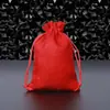 Bolsas de Punto de Urdimbre de Lino con Cordón en Stock para Empaque de Joyería y Manualidades, Imitación de Algodón y Lino con Logo Personalizado
