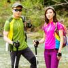 Esportes ao ar livre Roupas de secagem rápida Caminhadas masculinas Manga curta Verão Novo casal Corrida Absorção de suor Respirável Montanhismo Camiseta