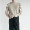 Suéter Masculino Gola Alta Meia, Quente para Outono e Inverno, Nova Malha Business, Pulôver Base Ajustado