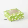 Caja Ventana Mochi de Nieve Dibujos Animados 2/4/6 Piezas Caja de Pastel de Luna Empaque de Galletas Qing Tuan Caja de Regalo