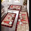 Tapetes Decorativos de Cozinha Estilo Natalino da Amazon, Tapetes para Hall de Entrada, Absorventes de Água, Resistentes à Sujeira, Resistentes ao Desgaste, Fáceis de Limpar