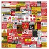 75 Novos adesivos de segurança de aviso sinais de alerta adesivos de PVC adesivos para mala de viagem geladeira celular
