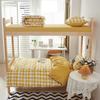 Venta al por mayor simple dormitorio estudiantil cama funda de edredón de seis piezas sábana edredón unidad dormitorio del personal ropa de cama juego de tres piezas